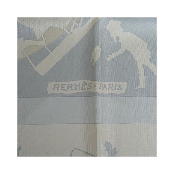 Pre Loved Hermes Silk Scarf with Jeux DOmbres Design - Picture 3 of 7
